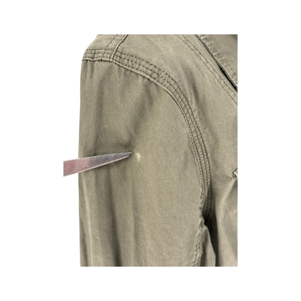 Ashley Outerwear Utility Field Jacket Olive Green Full Zip Roll Tab Large - Picture 7 of 9